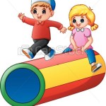 happy-kids-playing-on-the-tunnel-eps-vectors_csp59414230